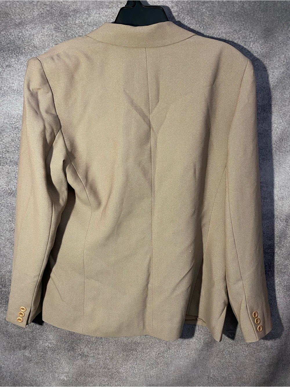 Alfani Womens Beige Tan Blazer Jacket Sz 16 Poly Rayon Single Button Career VTG - Picture 12 of 12